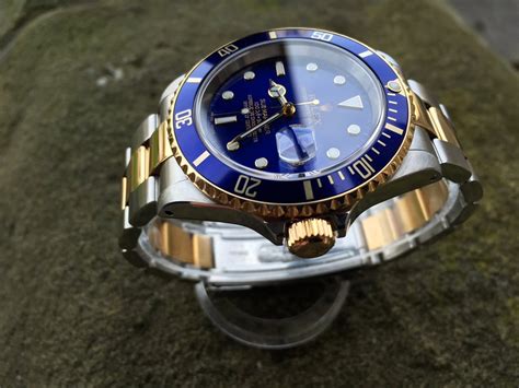 rolex blue and silver watch|Rolex submariner blue gold silver.